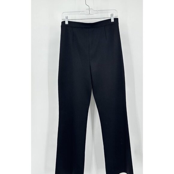 pants slacks trousers straight let knit pull on elastic waist black S - Picture 7 of 8